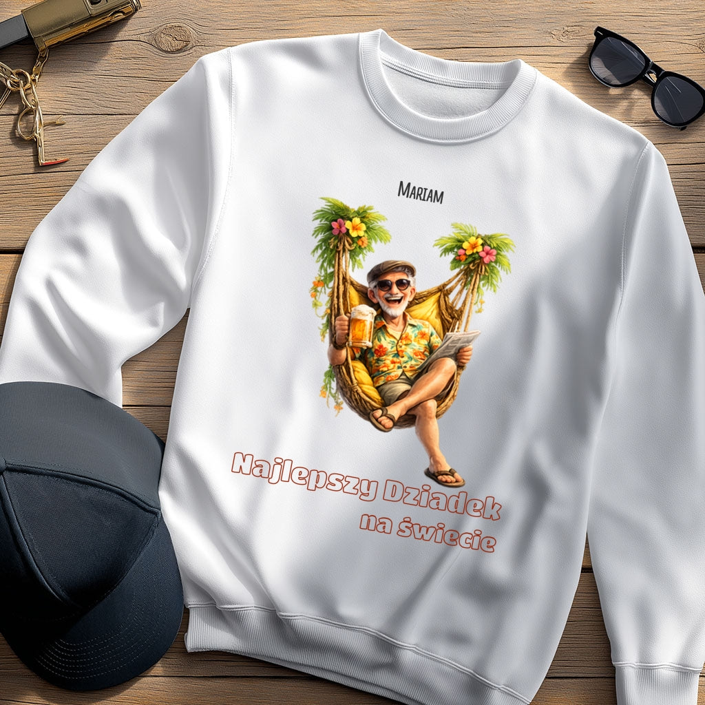 Personalizowana bluza dla Dziadka z imieniem - Najlepszy Dziadek na świecie, prezent rodzinny