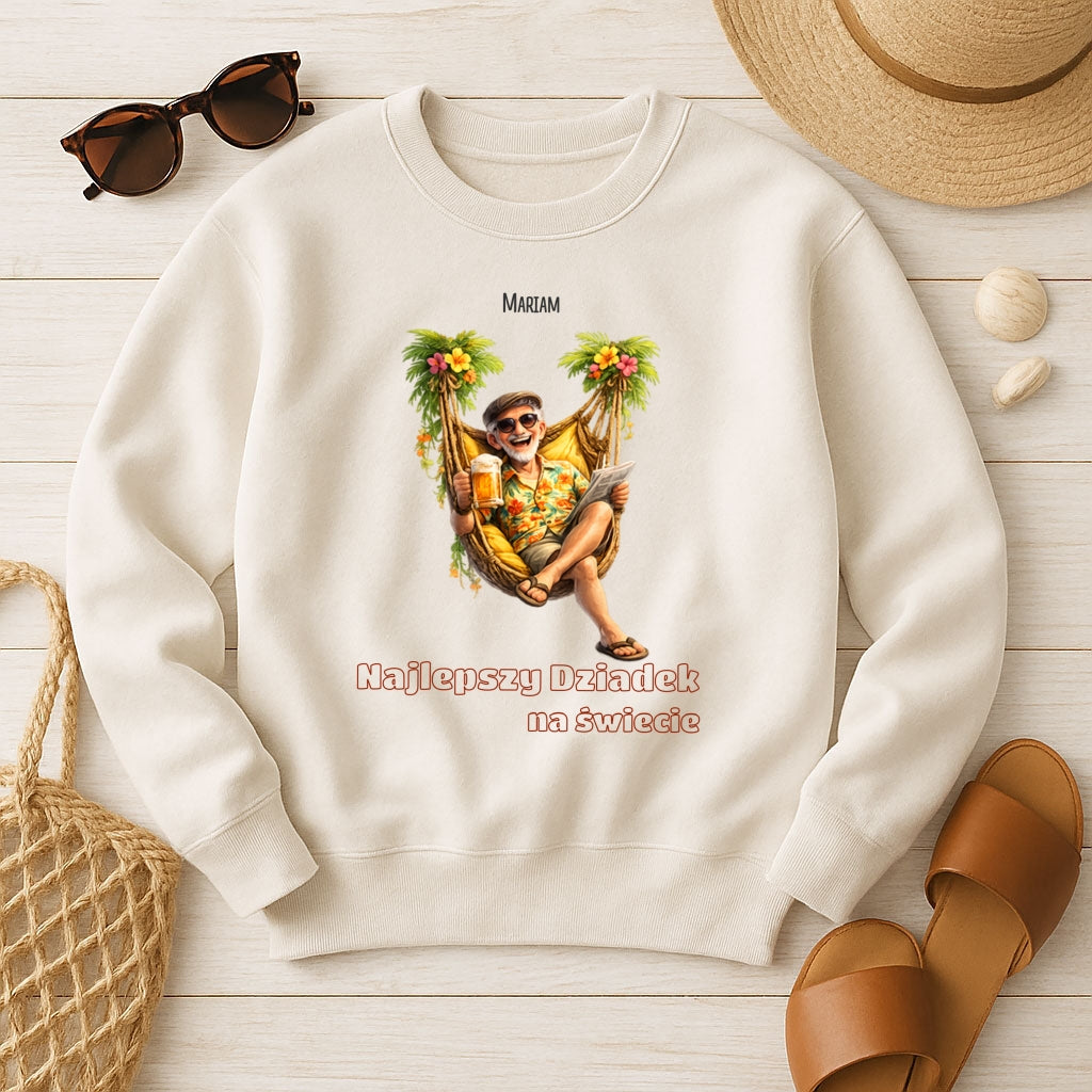 Personalizowana bluza dla Dziadka z imieniem - Najlepszy Dziadek na świecie, prezent rodzinny