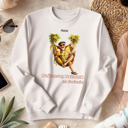 Personalizowana bluza dla Dziadka z imieniem - Najlepszy Dziadek na świecie, prezent rodzinny
