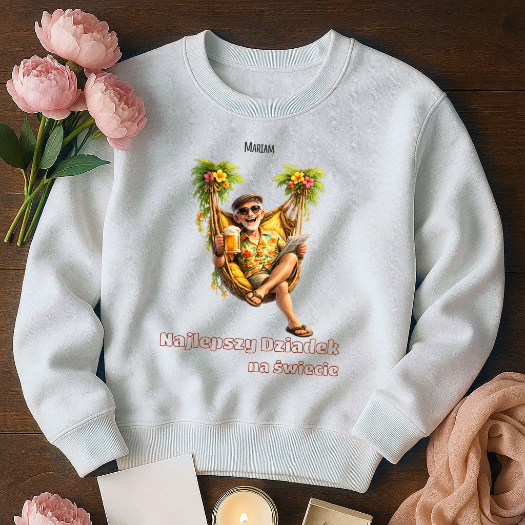 Personalizowana bluza dla Dziadka z imieniem - Najlepszy Dziadek na świecie, prezent rodzinny