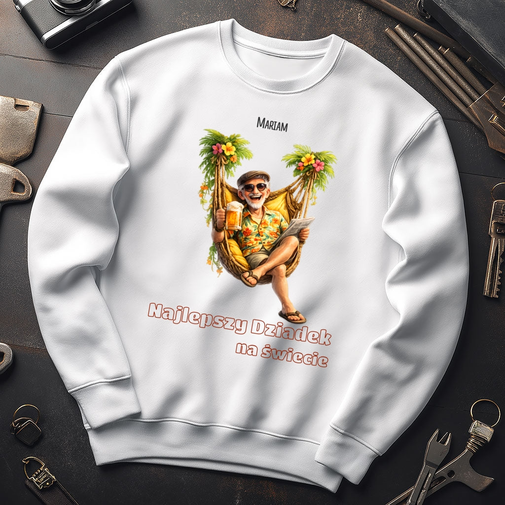 Personalizowana bluza dla Dziadka z imieniem - Najlepszy Dziadek na świecie, prezent rodzinny