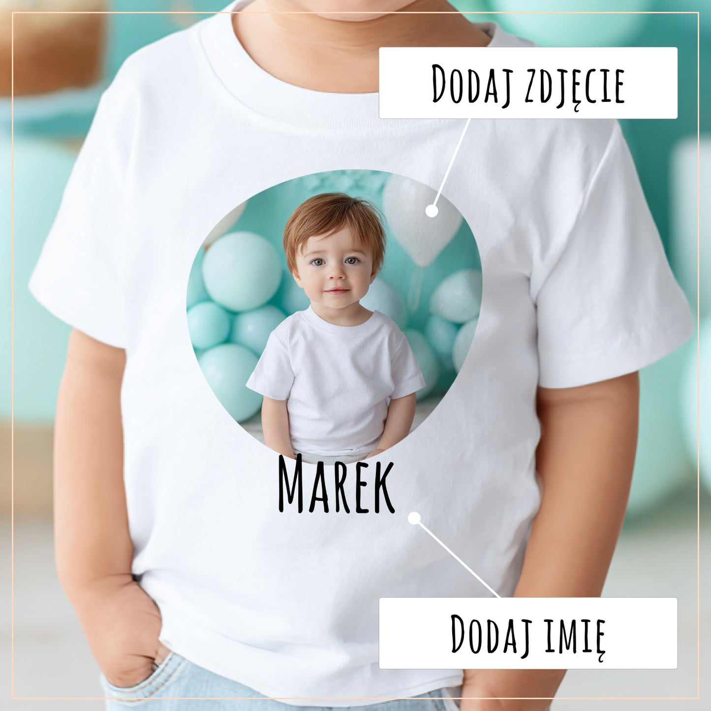 Koszulka Dziecięca z Własnym Zdjęciem i Imieniem – Prezent Personalizowany