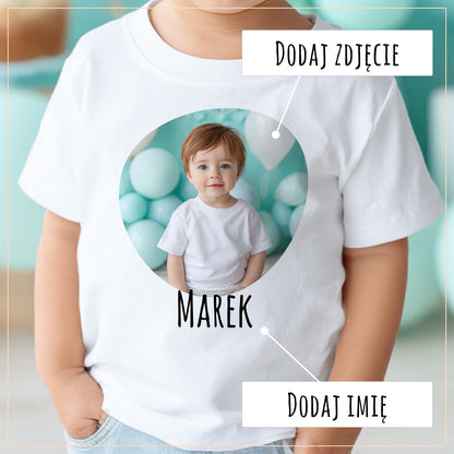 Koszulka Dziecięca z Własnym Zdjęciem i Imieniem – Prezent Personalizowany