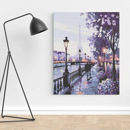 Obraz Po Numerach "Romantyczny Paryż" – Malowanie po Numerach, Miasto Światła i Elegancja