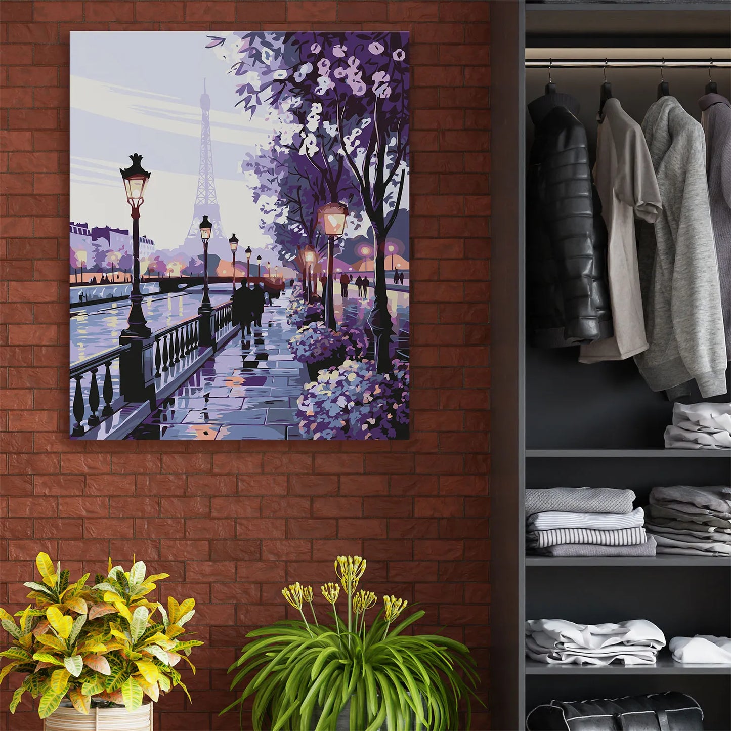 Obraz Po Numerach "Romantyczny Paryż" – Malowanie po Numerach, Miasto Światła i Elegancja