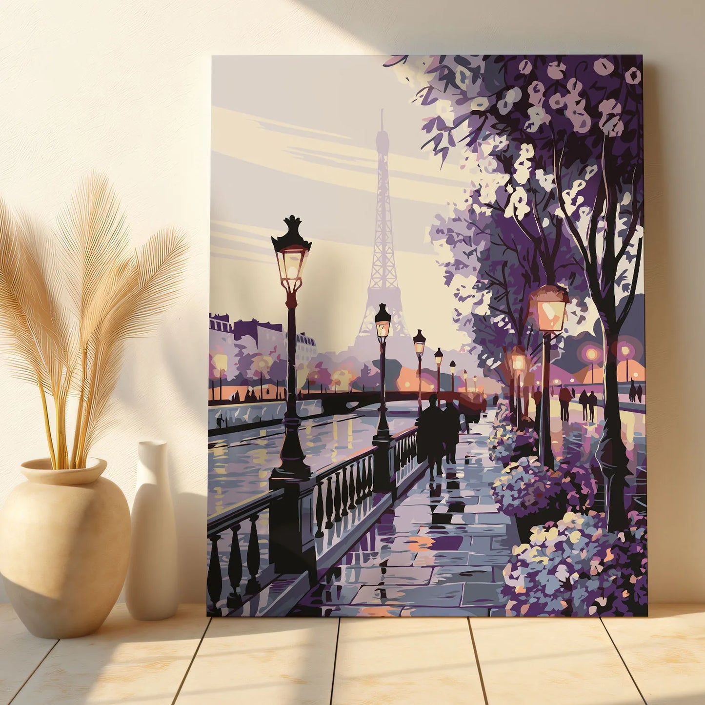 Obraz Po Numerach "Romantyczny Paryż" – Malowanie po Numerach, Miasto Światła i Elegancja
