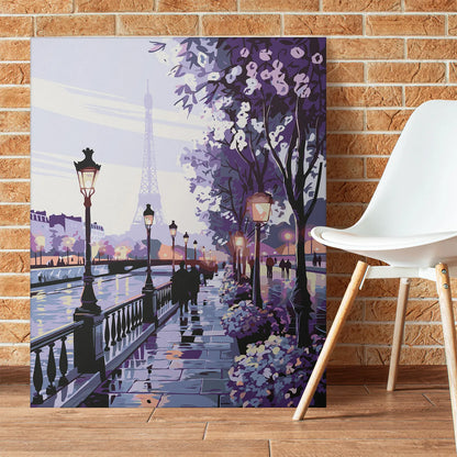 Obraz Po Numerach "Romantyczny Paryż" – Malowanie po Numerach, Miasto Światła i Elegancja
