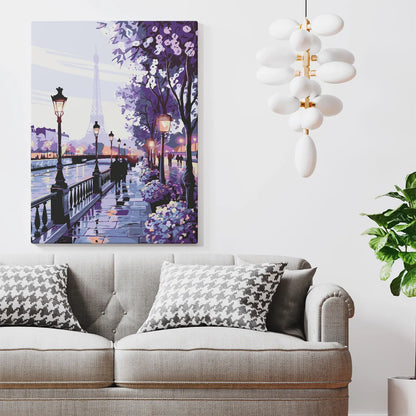 Obraz Po Numerach "Romantyczny Paryż" – Malowanie po Numerach, Miasto Światła i Elegancja