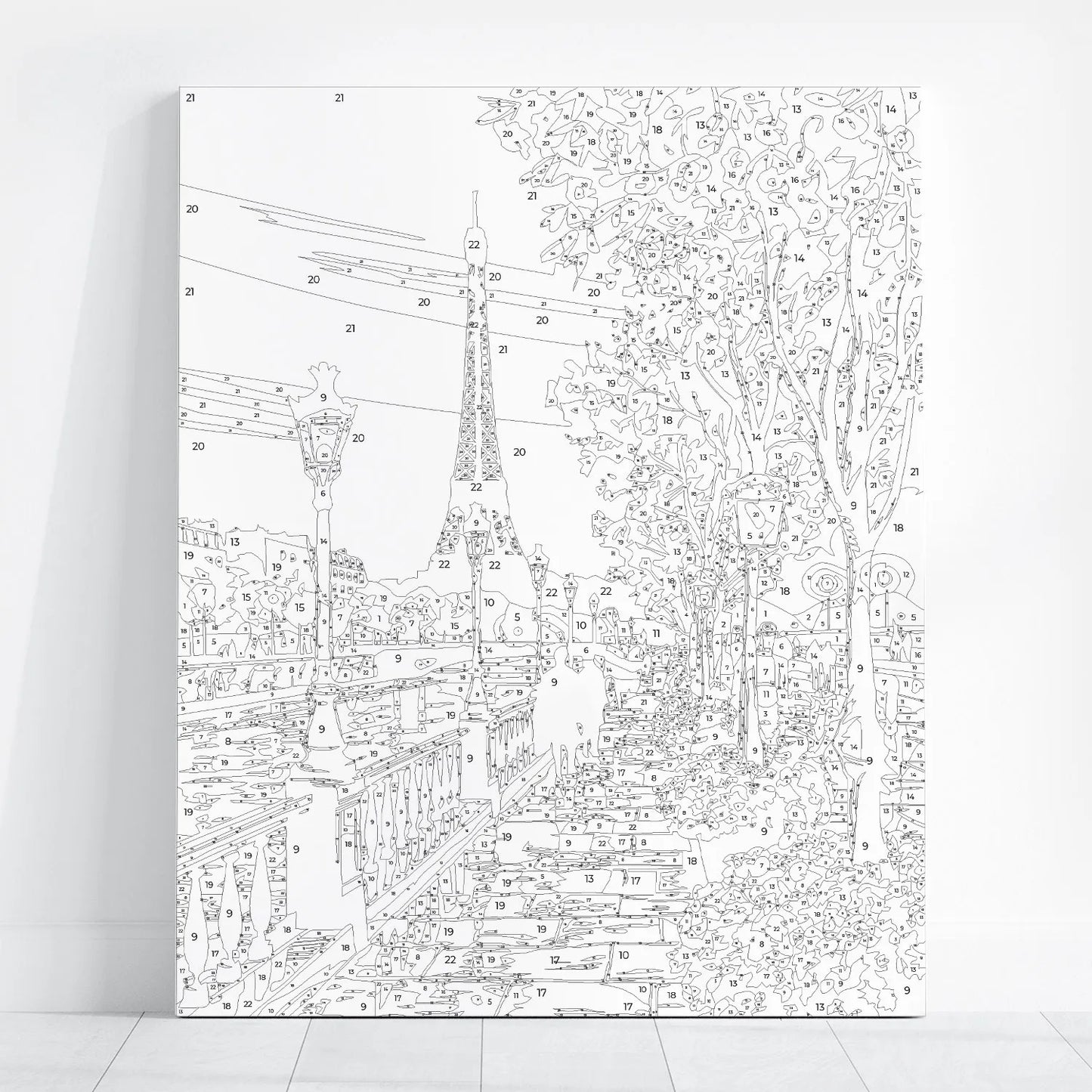 Obraz Po Numerach "Romantyczny Paryż" – Malowanie po Numerach, Miasto Światła i Elegancja