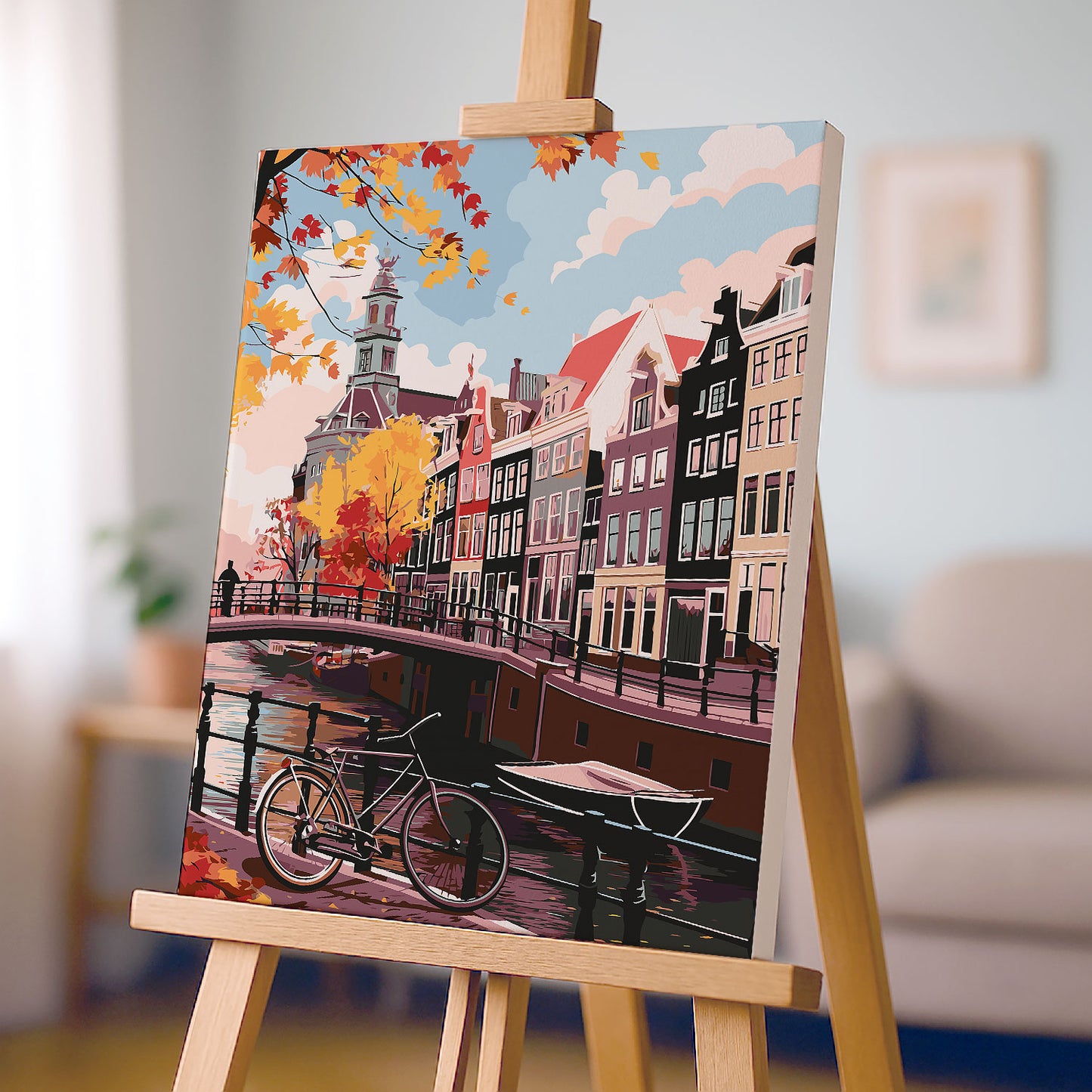 Jesienny Amsterdam – Kanał, Rower i Kamienice