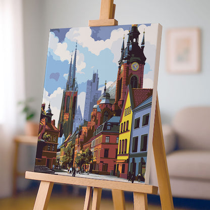 Europejskie Stare Miasto z Katedrą i Ratuszem