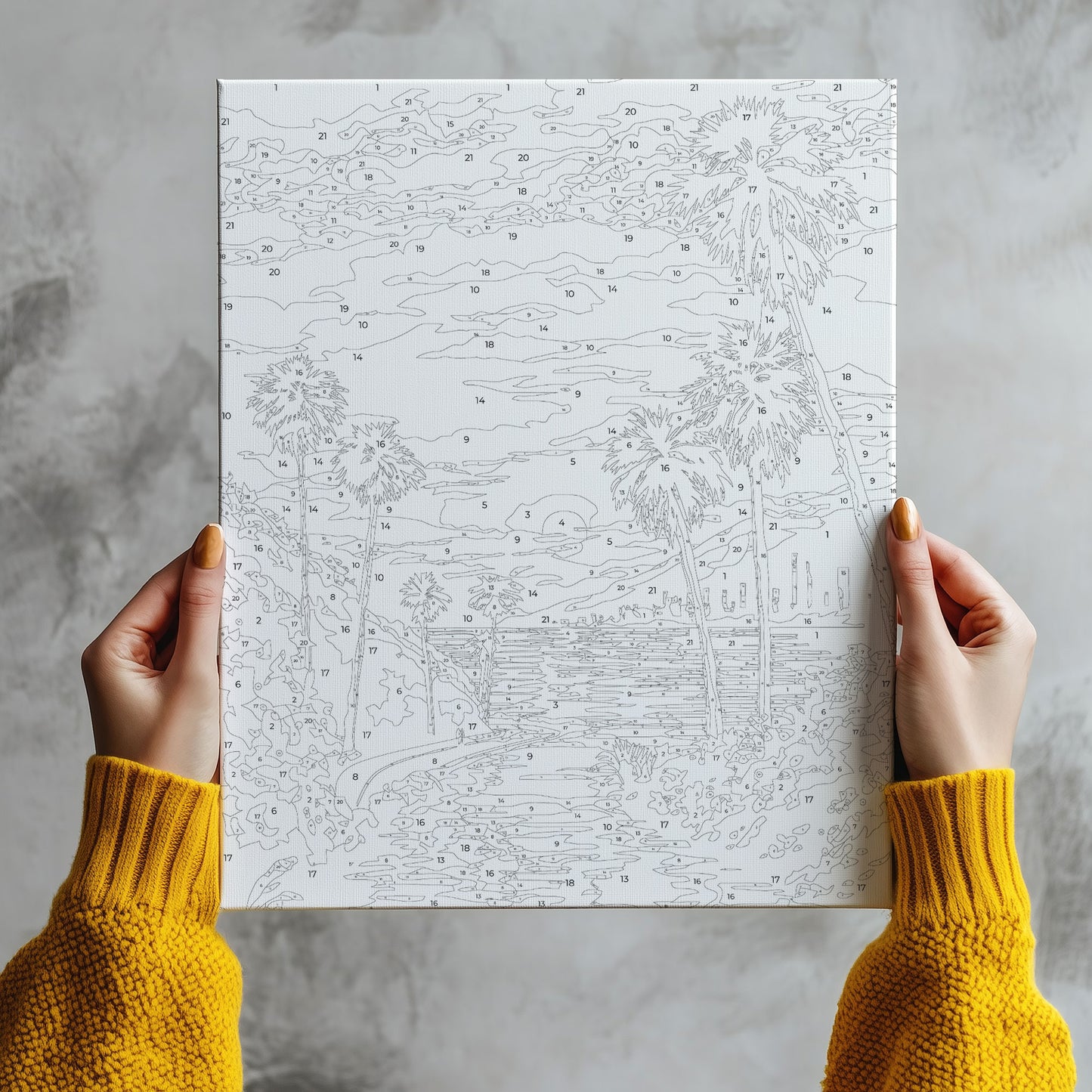 Tropikalny Zachód Słońca Palmy