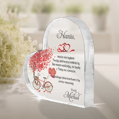 Personalizowana akrylowa dekoracja – List miłosny na Walentynki
