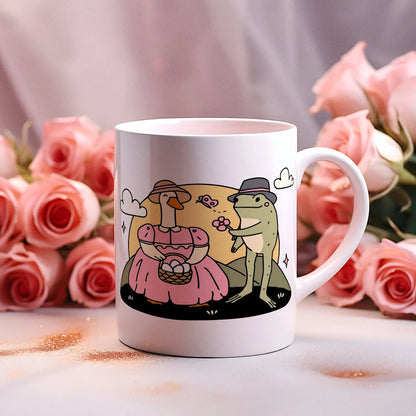 Kubek na Walentynki – Gęsia miłość, żabi kwiat, razem zmienią cały świat!