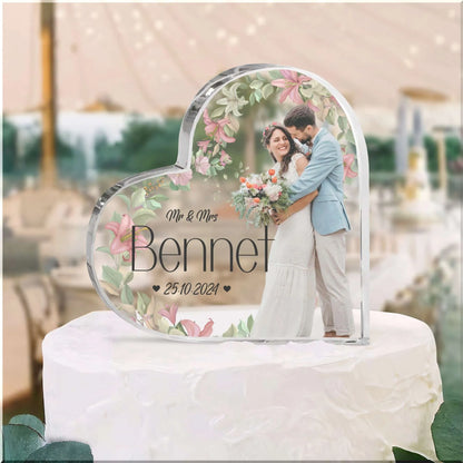 Spersonalizowana tabliczka ze zdjęciem ślubnym