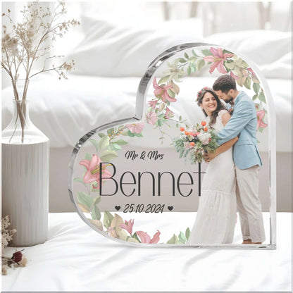 Spersonalizowana tabliczka ze zdjęciem ślubnym