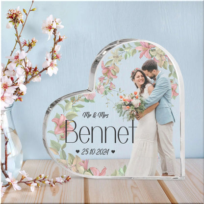 Spersonalizowana tabliczka ze zdjęciem ślubnym