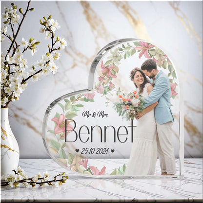 Spersonalizowana tabliczka ze zdjęciem ślubnym