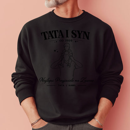 Koszulka Tata i Syn z imieniem – Najlepsi Przyjaciele na Zawsze, prezent na Dzień Ojca