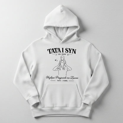 Koszulka Tata i Syn z imieniem – Najlepsi Przyjaciele na Zawsze, prezent na Dzień Ojca