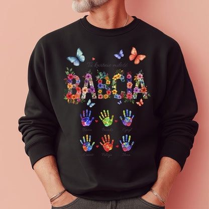 Personalizowany Bluza „Babcia – Tu kwitnie miłość” z Imionami Wnuków