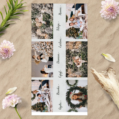 Personalizowany Ręcznik Świąteczny ze Zdjęciami i Imionami – Wyjątkowy Prezent Pod Choinkę 🎄