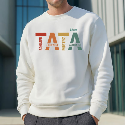 Koszulka męska dla taty z imieniem – TATA Bohater Legenda Autorytet