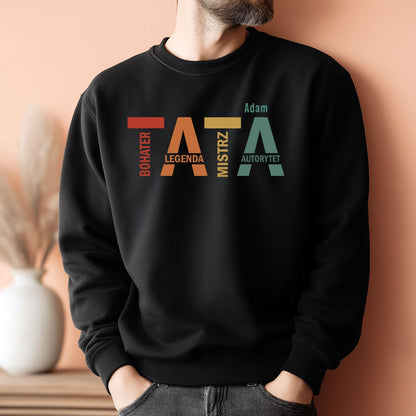 Koszulka męska dla taty z imieniem – TATA Bohater Legenda Autorytet