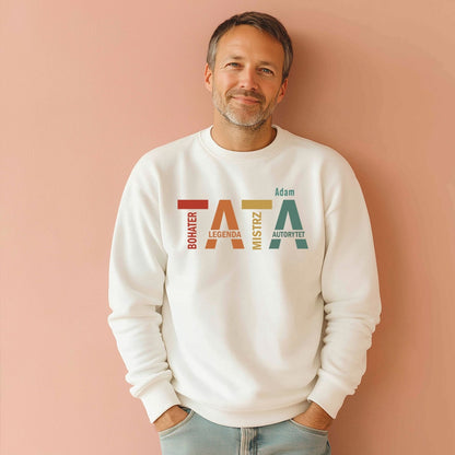 Koszulka męska dla taty z imieniem – TATA Bohater Legenda Autorytet
