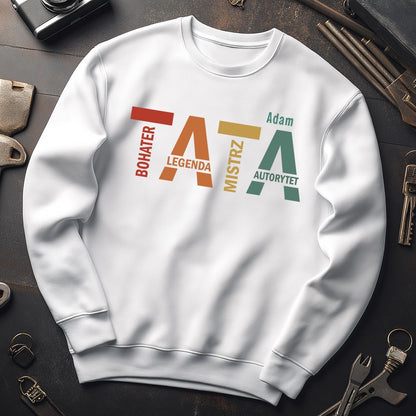 Koszulka męska dla taty z imieniem – TATA Bohater Legenda Autorytet
