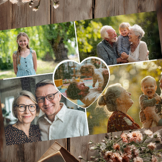 Puzzle ze Zdjęciami – Personalizowany Prezent Rodzinny z Twoim Tekstem