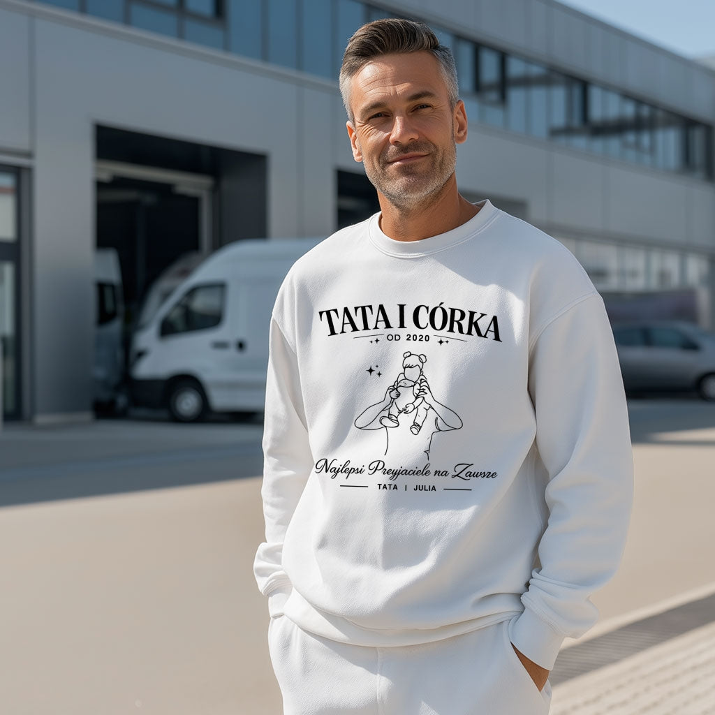 Koszulka Tata i Córka z imieniem – Najlepsi Przyjaciele na Zawsze, prezent na Dzień Ojca