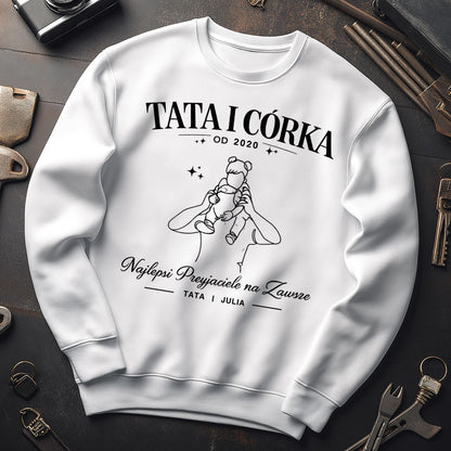 Koszulka Tata i Córka z imieniem – Najlepsi Przyjaciele na Zawsze, prezent na Dzień Ojca