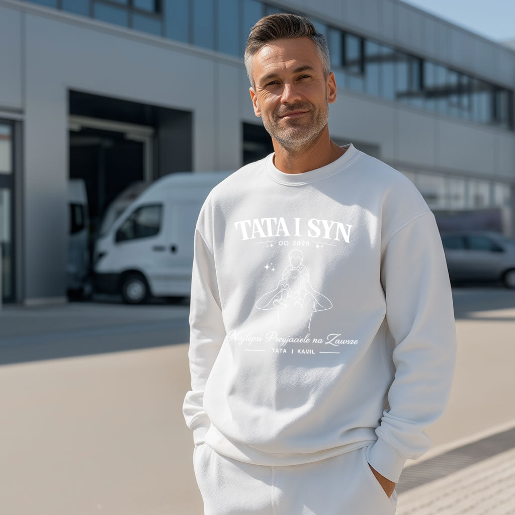 Personalizowana koszulka Tata i Syn z imieniem i rokiem – Najlepsi Przyjaciele na Zawsze, prezent na Dzień Ojca