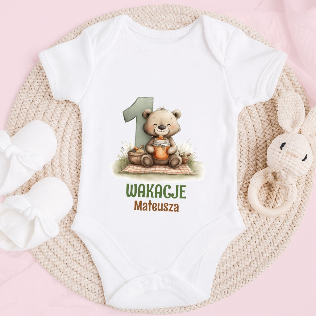 Personalizowane Body na Pierwsze Wakacje z Imieniem – Wakacje Dziecka