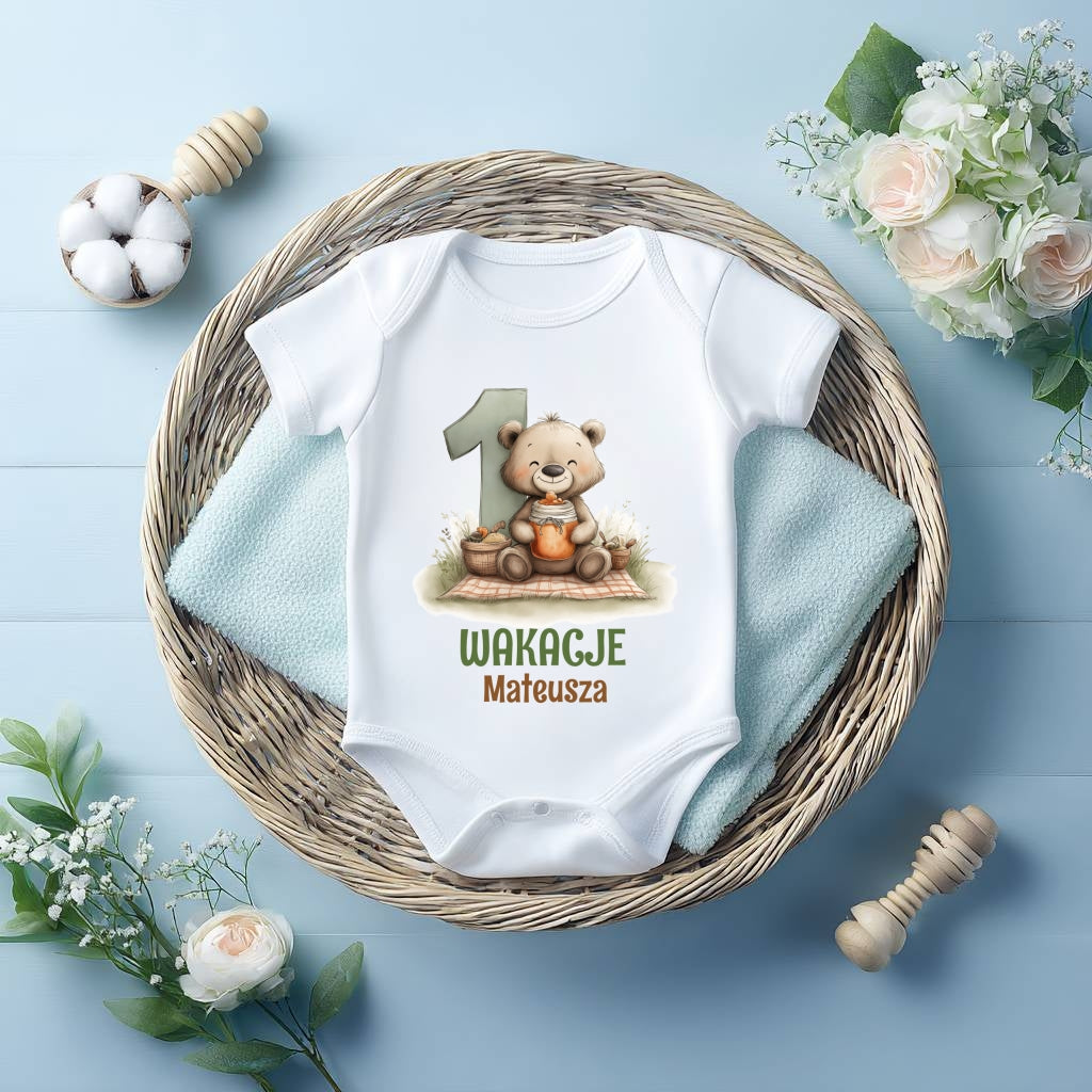 Personalizowane Body na Pierwsze Wakacje z Imieniem – Wakacje Dziecka