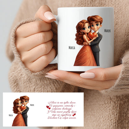 Kubek dla Zakochanych z Waszymi Imionami – Wyjątkowy Prezent na Walentynki