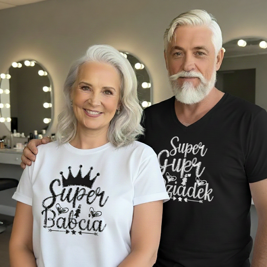 Super Babcia i Super Dziadek – zestaw koszulek dla Dziadków