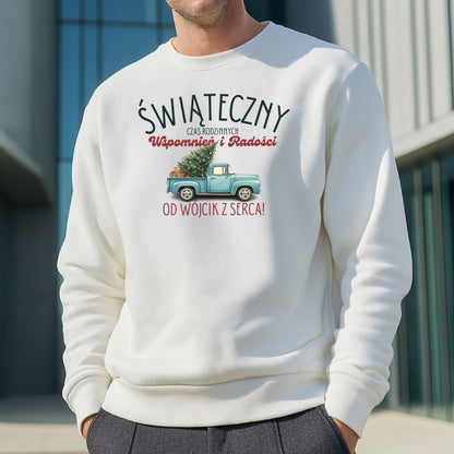 Personalizowana Bluza Świąteczna z Choiną i Imieniem – Prezent na Święta, Rodzinne Wspomnienia, Magiczny Nadruk Bożonarodzeniowy