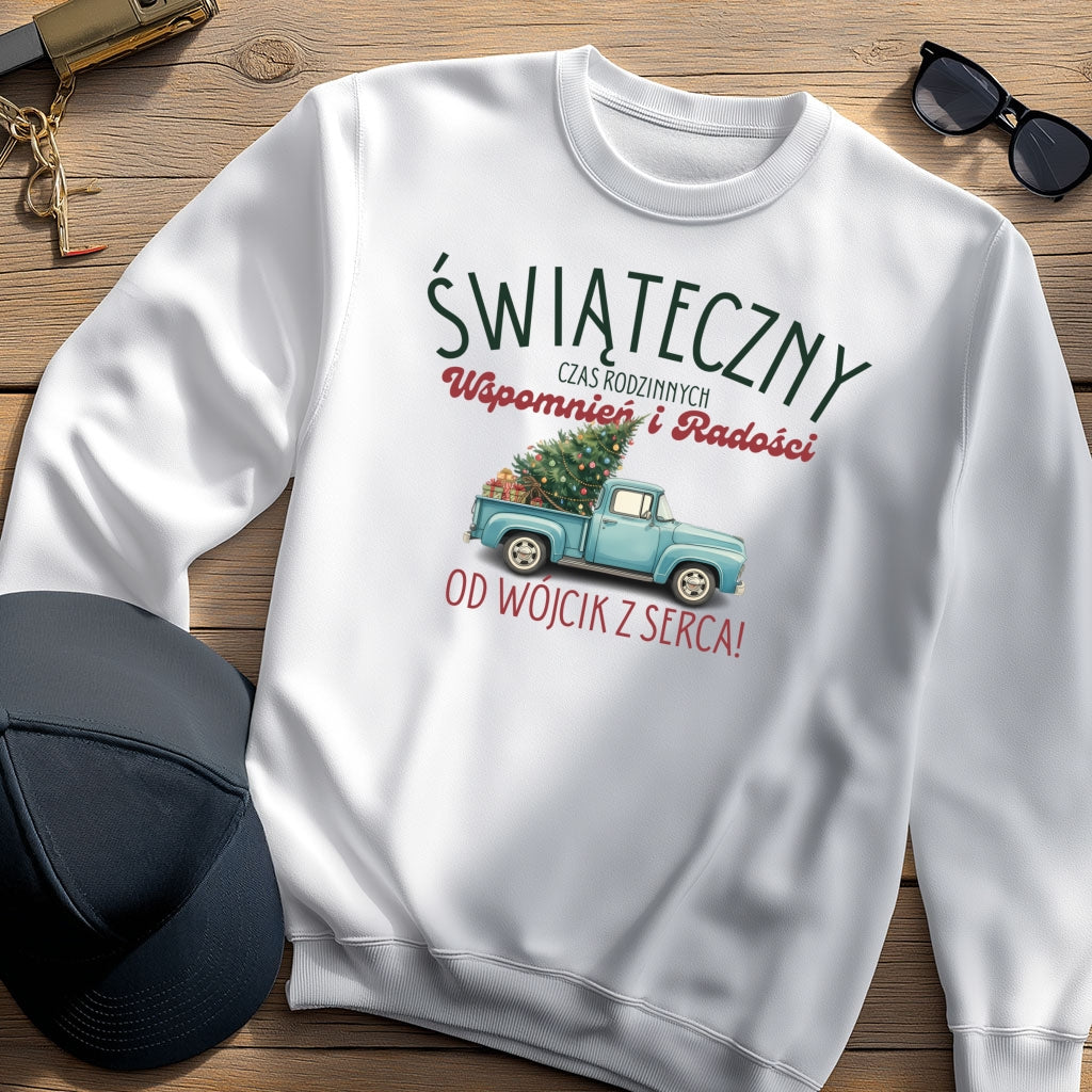 Personalizowana Bluza Świąteczna z Choiną i Imieniem – Prezent na Święta, Rodzinne Wspomnienia, Magiczny Nadruk Bożonarodzeniowy