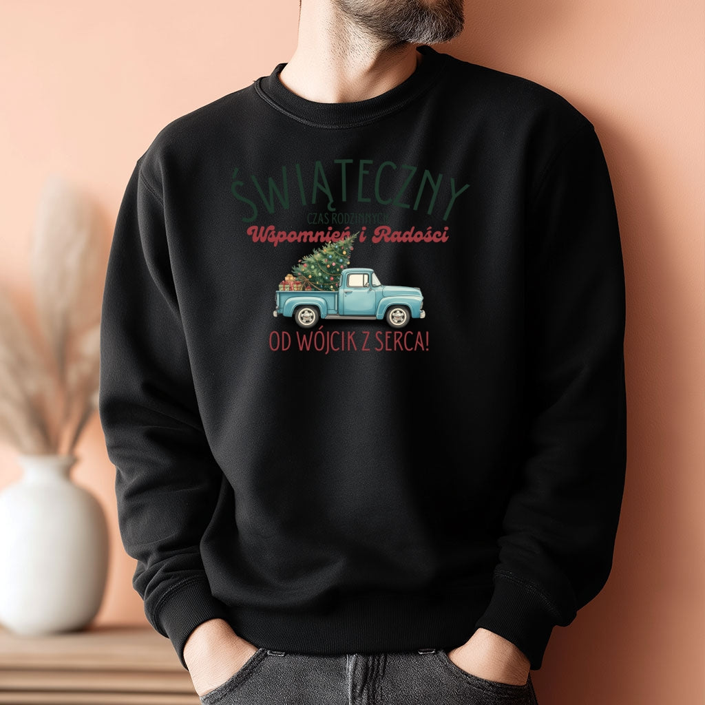 Personalizowana Bluza Świąteczna z Choiną i Imieniem – Prezent na Święta, Rodzinne Wspomnienia, Magiczny Nadruk Bożonarodzeniowy