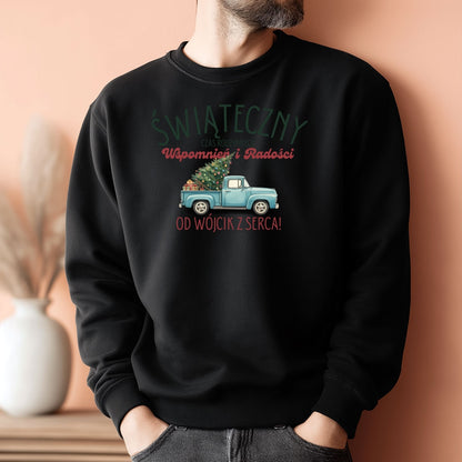 Personalizowana Bluza Świąteczna z Choiną i Imieniem – Prezent na Święta, Rodzinne Wspomnienia, Magiczny Nadruk Bożonarodzeniowy