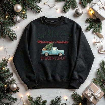 Personalizowana Bluza Świąteczna z Choiną i Imieniem – Prezent na Święta, Rodzinne Wspomnienia, Magiczny Nadruk Bożonarodzeniowy