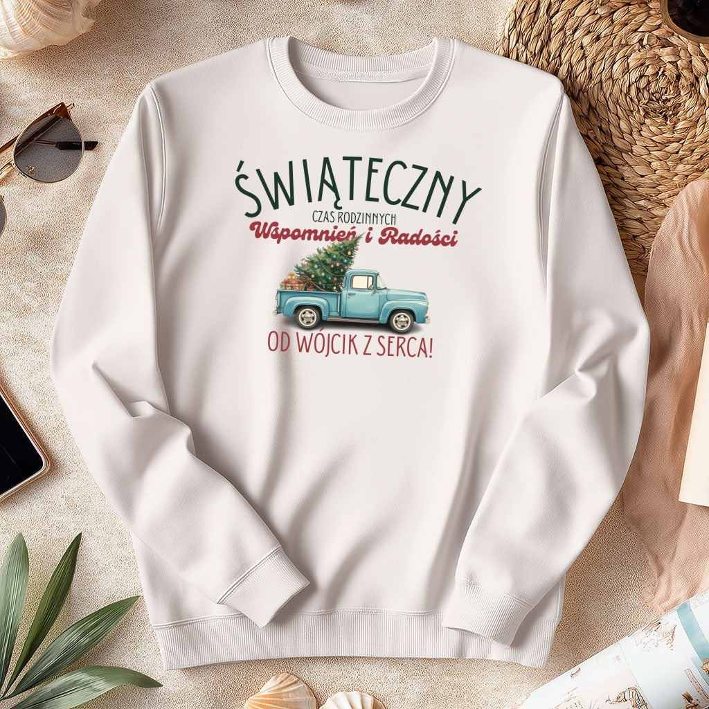 Personalizowana Bluza Świąteczna z Choiną i Imieniem – Prezent na Święta, Rodzinne Wspomnienia, Magiczny Nadruk Bożonarodzeniowy