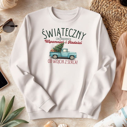 Personalizowana Bluza Świąteczna z Choiną i Imieniem – Prezent na Święta, Rodzinne Wspomnienia, Magiczny Nadruk Bożonarodzeniowy