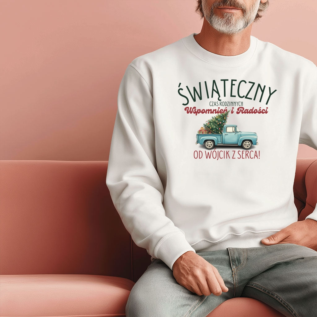 Personalizowana Bluza Świąteczna z Choiną i Imieniem – Prezent na Święta, Rodzinne Wspomnienia, Magiczny Nadruk Bożonarodzeniowy