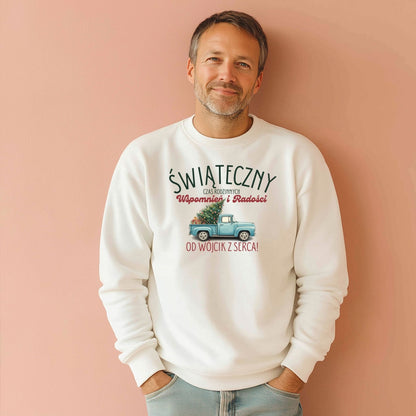 Personalizowana Bluza Świąteczna z Choiną i Imieniem – Prezent na Święta, Rodzinne Wspomnienia, Magiczny Nadruk Bożonarodzeniowy