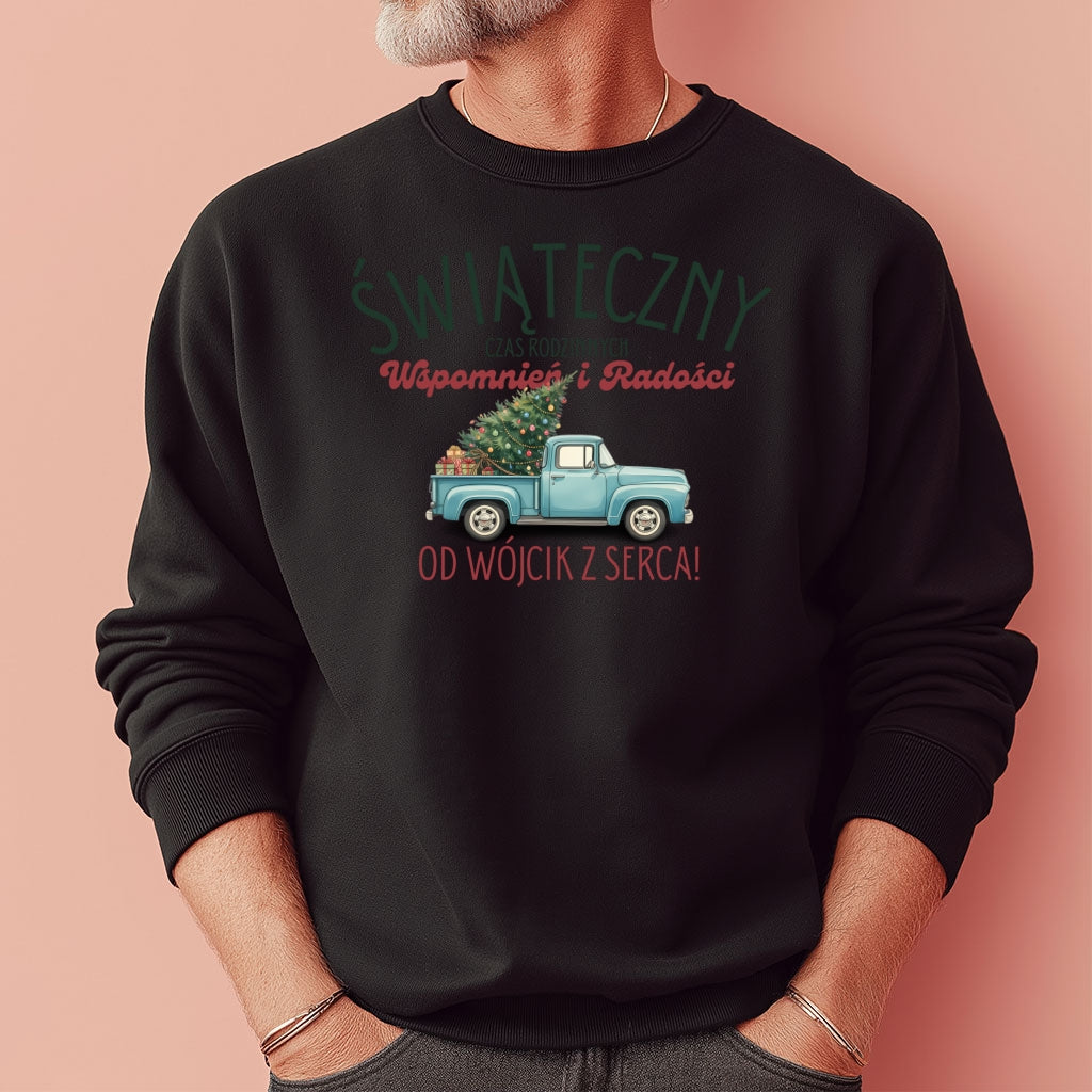 Personalizowana Bluza Świąteczna z Choiną i Imieniem – Prezent na Święta, Rodzinne Wspomnienia, Magiczny Nadruk Bożonarodzeniowy