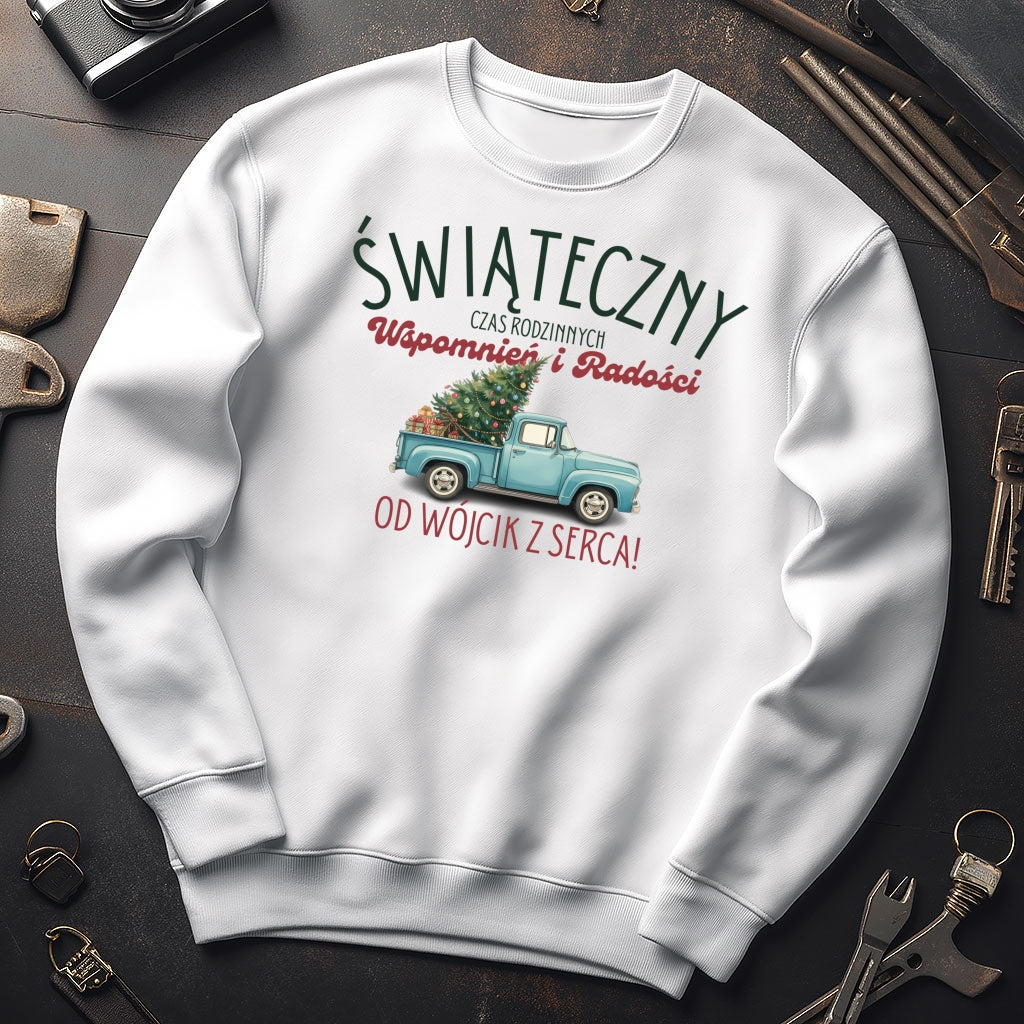 Personalizowana Bluza Świąteczna z Choiną i Imieniem – Prezent na Święta, Rodzinne Wspomnienia, Magiczny Nadruk Bożonarodzeniowy