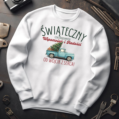 Personalizowana Bluza Świąteczna z Choiną i Imieniem – Prezent na Święta, Rodzinne Wspomnienia, Magiczny Nadruk Bożonarodzeniowy